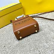 Fendi Mini Brown Sunshine Roma Bag Size 13x6x18cm - 2