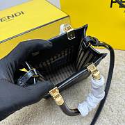 Fendi Mini Black Sunshine Roma Bag Size 13x6x18cm - 2