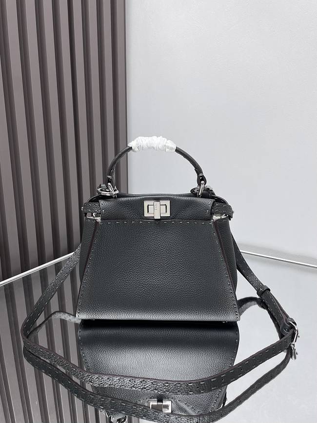 Fendi Peekaboo ISeeU Petite Black Bag Size 27x21x11cm - 1