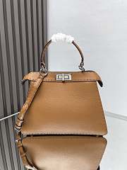 Fendi Peekaboo ISeeU Petite Brown Bag Size 27x21x11cm - 1