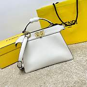 Fendi Peekaboo ISeeU White Bag Size 27x11x21CM - 1