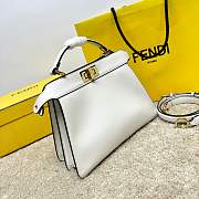 Fendi Peekaboo ISeeU White Bag Size 27x11x21CM - 5