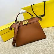 Fendi Peekaboo ISeeU Brown Bag Size 27x11x21CM - 1