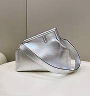 Fendi Pre-Owned First Clutch Silver Bag Size 23x10x18cm - 1
