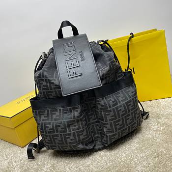 Fendi Strike Large Black Backpack Size 46x25x40CM