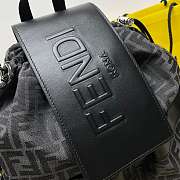 Fendi Strike Large Black Backpack Size 46x25x40CM - 3