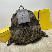 Fendi Strike Large Brown Backpack Size 46x25x40CM - 5