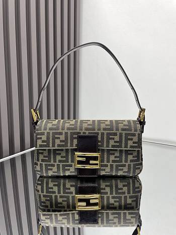 Fendi Zucca Mamma Baguette Gold Bag Size 29x9x11cm