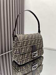 Fendi Zucca Mamma Baguette Silver Bag Size 29x10x21cm - 6