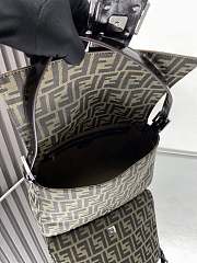 Fendi Zucca Mamma Baguette Silver Bag Size 29x10x21cm - 2