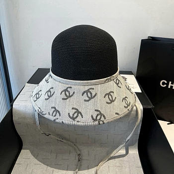 Chanel Straw Black Hat