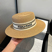 Miu Miu New Straw Hat Flat Top - 4
