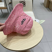 Prada Straw Hat Embroidered Logo 0136-02 - 6