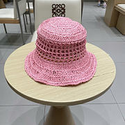 Prada Straw Hat Embroidered Logo 0136-02 - 5