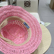 Prada Straw Hat Embroidered Logo 0136-02 - 2