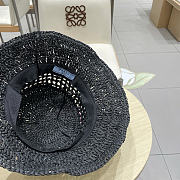 Prada Straw Hat Embroidered Logo 0136-03 - 2