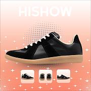 Maison Margiela Low-top Leather Sneakers Black - 1