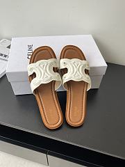 Celine Logo Stitched Leather Slippers 0055-01 - 2