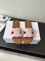 Celine Logo Stitched Leather Slippers 0055-03 - 5
