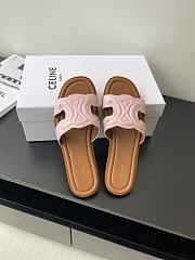 Celine Logo Stitched Leather Slippers 0055-03 - 3
