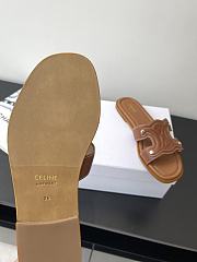 Celine Logo Stitched Leather Slippers 0055-04 - 2