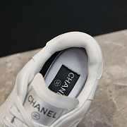 Chanel CC Logo White Low Top Sneakers - 5