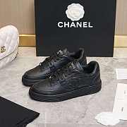 Chanel CC Logo Black Low Top Sneakers - 1