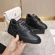 Chanel CC Logo Black Low Top Sneakers - 4