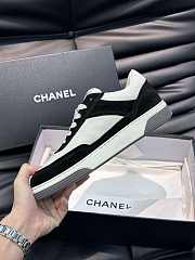 Chanel CC Logo Suede Black Low Top Sneakers - 6