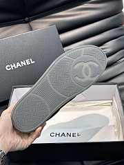 Chanel CC Logo Suede Black Low Top Sneakers - 5