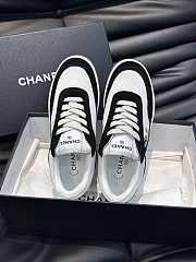 Chanel CC Logo Suede Black Low Top Sneakers - 2
