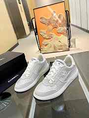 Chanel Strass Crystal Gray White Suede Sneakers - 3