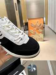 Chanel Black Suede Logo Sneakers - 6