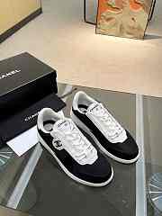 Chanel Black Suede Logo Sneakers - 5
