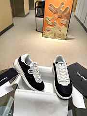 Chanel Black Suede Logo Sneakers - 4