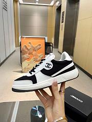 Chanel White Suede Logo Sneakers - 3
