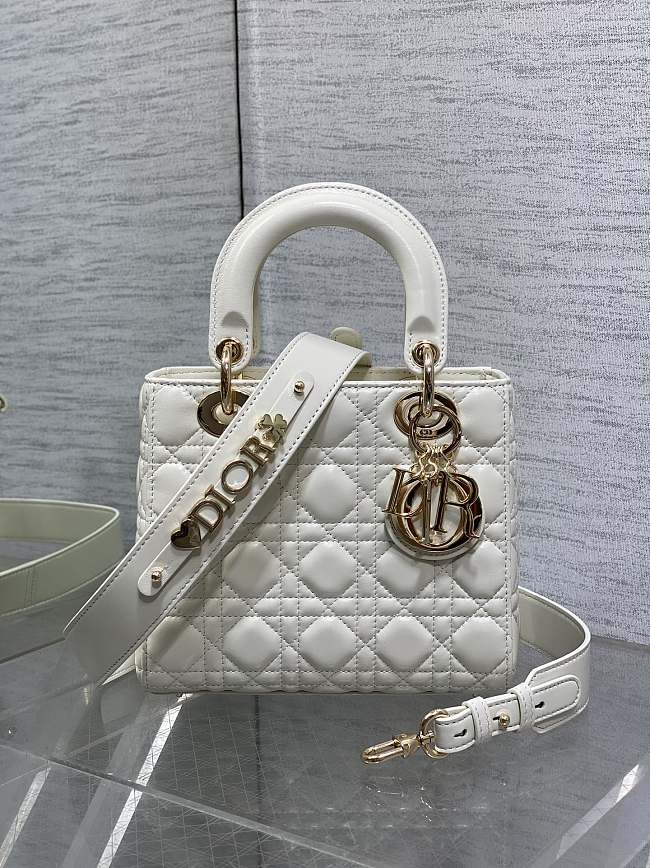 Dior Lady White Bag D0217 Size 20x16x8CM - 1