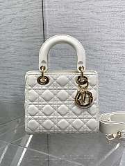 Dior Lady White Bag D0217 Size 20x16x8CM - 6