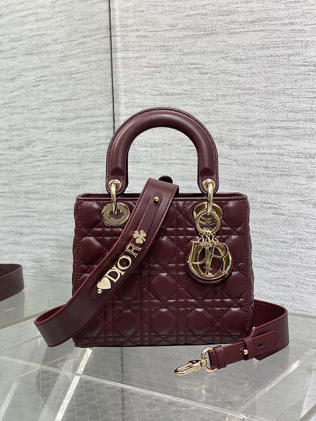 Dior Lady Red Bag D0217 Size 20x16x8CM - 1