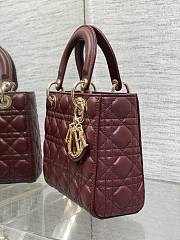 Dior Lady Red Bag D0217 Size 20x16x8CM - 5