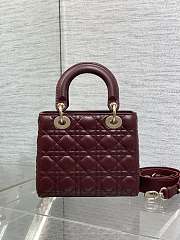 Dior Lady Red Bag D0217 Size 20x16x8CM - 3