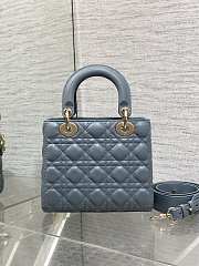 Dior Lady Blue Bag D0217 Size 20x16x8CM - 6