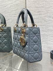 Dior Lady Blue Bag D0217 Size 20x16x8CM - 5