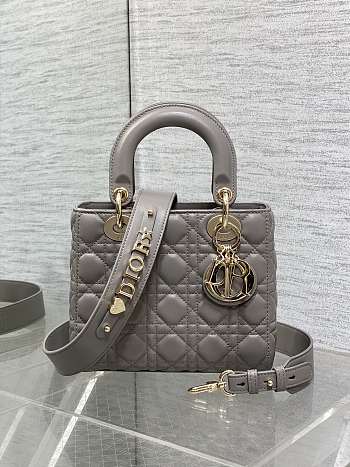 Dior Lady Grey Bag D0217 Size 20x16x8CM