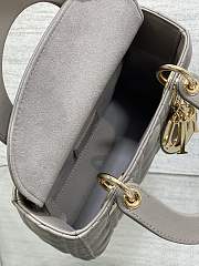 Dior Lady Grey Bag D0217 Size 20x16x8CM - 2