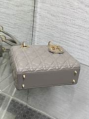 Dior Lady Grey Bag D0217 Size 20x16x8CM - 6