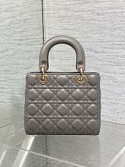 Dior Lady Grey Bag D0217 Size 20x16x8CM - 3
