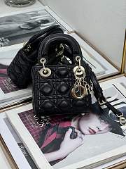 Dior Small Lady Dior Bag Black Cannage Size 20x8x17CM - 1