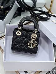 Dior Small Lady Dior Bag Black Cannage Size 20x8x17CM - 3