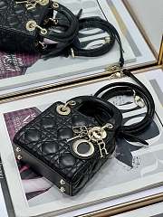 Dior Small Lady Dior Bag Black Cannage Size 20x8x17CM - 2